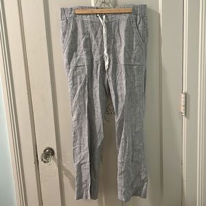 Athleta linen striped pants